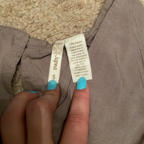 Sage green pant jumpsuit with built in midsection - Picture 2 of 3